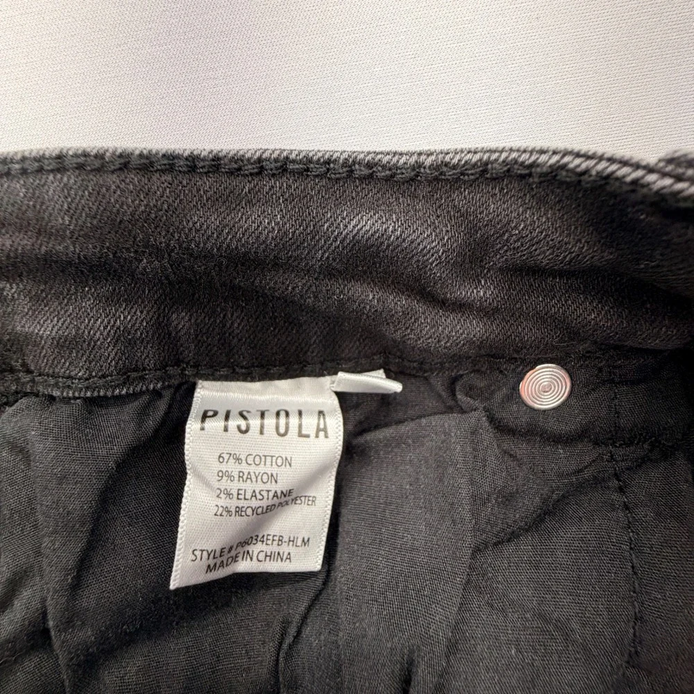 Pistola Skinny Jeans Womens 27 Faded Black Distressed P6034EFB-HLM Denim Pants